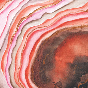 Orange Watercolor Geode Cochlear Nucleus 6 Skin